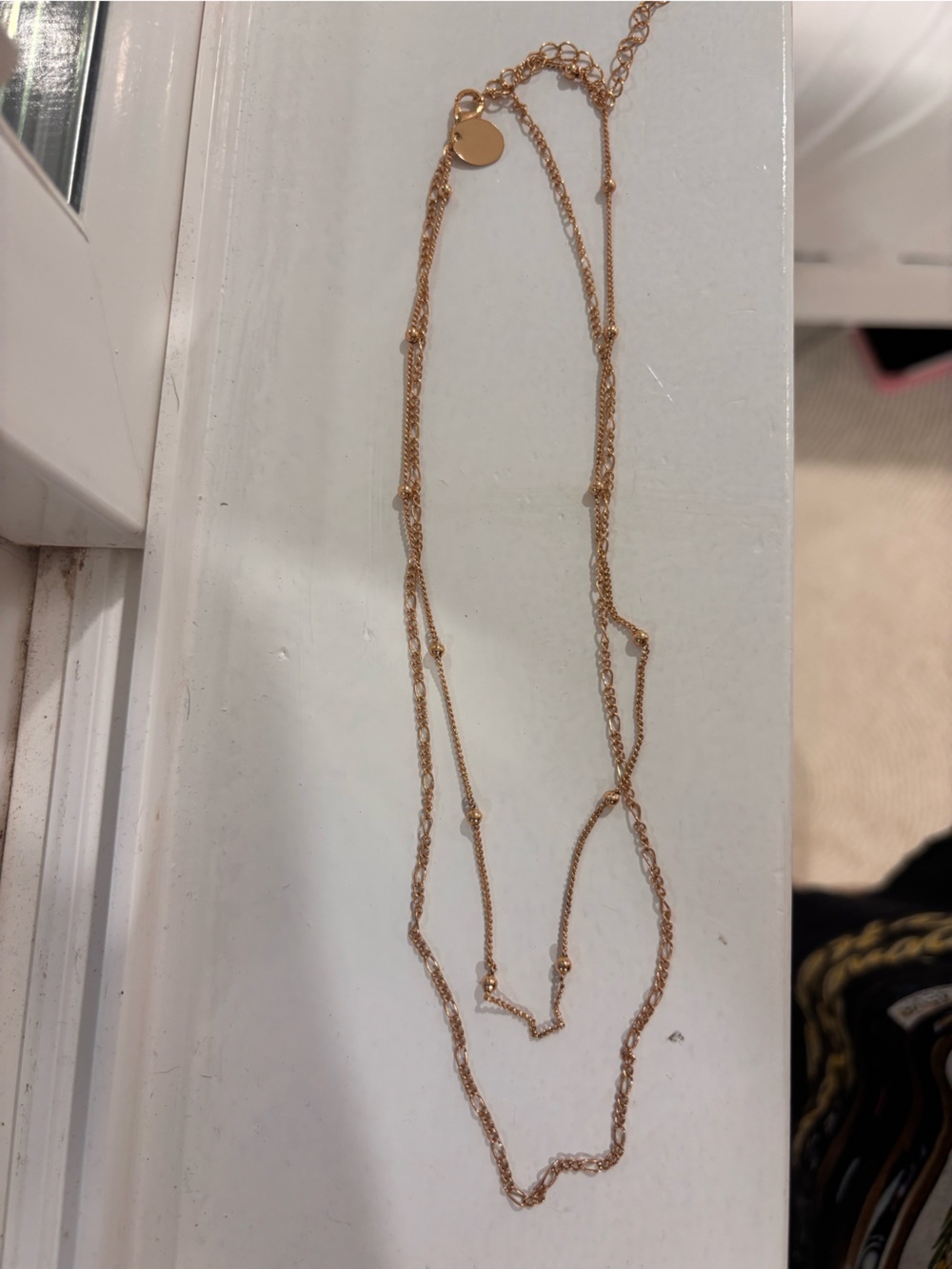 Delicate Gold Layered Station Necklace - Women Jewelry
